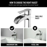 VIGO Paloma Single Handle Single Hole Bathroom Sink Faucet, WaterSense Certified, Chrome image 3