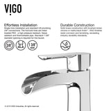 VIGO Paloma Single Handle Single Hole Bathroom Sink Faucet, WaterSense Certified, Chrome image 6