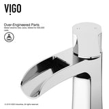 VIGO Paloma Single Handle Single Hole Bathroom Sink Faucet, WaterSense Certified, Chrome image 7