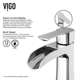 VIGO Paloma Single Handle Single Hole Bathroom Sink Faucet, WaterSense Certified, Chrome image 8
