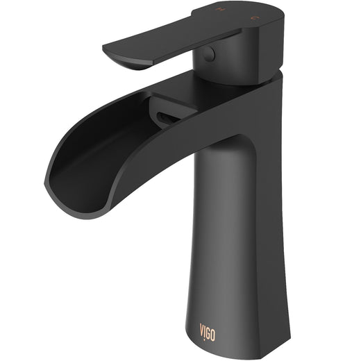 VIGO Paloma Single Handle Single Hole Bathroom Sink Faucet, WaterSense Certified, Matte Black