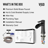 VIGO Paloma Single Handle Single Hole Bathroom Sink Faucet, WaterSense Certified, Matte Black image 7