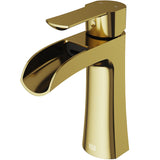 VIGO Paloma Single Handle Single Hole Bathroom Sink Faucet, WaterSense Certified, Matte Gold image 2