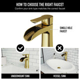 VIGO Paloma Single Handle Single Hole Bathroom Sink Faucet, WaterSense Certified, Matte Gold image 4