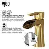 VIGO Paloma Single Handle Single Hole Bathroom Sink Faucet, WaterSense Certified, Matte Gold image 7