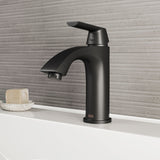 VIGO Penela Single Handle Single Hole Bathroom Sink Faucet, Matte Black, image 7