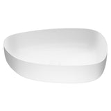 VIGO Peony Matte Stone Novelty Composite Vessel Bathroom Sink/Basin with Deep Bowl, White