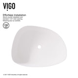 VIGO Peony Matte Stone Novelty Composite Vessel Bathroom Sink/Basin with Deep Bowl, White image 4