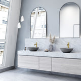 VIGO Ravenna Gothic ConcretoStone 16x16-in Deep Grey Bathroom Sink/Basin with Round Vessel image 4