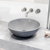 VIGO Ravenna Gothic ConcretoStone 16x16-in Deep Grey Bathroom Sink/Basin with Round Vessel image 5