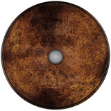 VIGO Round Glass Vessel Bathroom Sink/Basin with Deep Bowl, Russet image 2