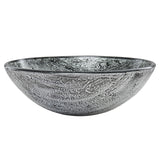 VIGO Round Glass Vessel Bathroom Sink/Basin with Deep Bowl, Titanium