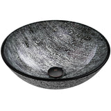 VIGO Round Glass Vessel Bathroom Sink/Basin with Deep Bowl, Titanium image 2