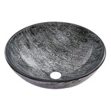 VIGO Round Glass Vessel Bathroom Sink/Basin with Deep Bowl, Titanium image 4