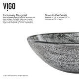 VIGO Round Glass Vessel Bathroom Sink/Basin with Deep Bowl, Titanium image 6