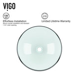 VIGO Round Glass Vessel Bathroom Sink/Basin with Repellent Seal Coating, Crystalline image 4
