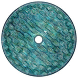 VIGO Round Glass Vessel Bathroom Sink/Basin with Scratch-Resistant Surface, Oceania image 2