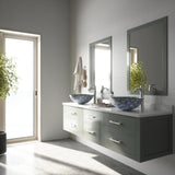 VIGO Round Glass Vessel Bathroom Sink/Basin with Scratch-Resistant Surface, Oceania image 6