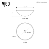 VIGO Round Glass Vessel Bathroom Sink/Basin with Scratch-Resistant Surface, Oceania image 8