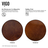 VIGO Russet Glass 18-in Red/Brown Bathroom Sink/Basin Set with Niko Faucet and Rectangular Vessel image 5