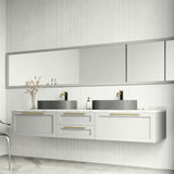 VIGO Sagrada Gothic ConcretoStone 24x14-in Deep Grey Bathroom Sink/Basin with Rectangular Vessel image 7