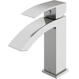 VIGO Satro Single Handle Single Hole Bathroom Sink Faucet, WaterSense Certified, Brushed Nickel
