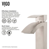 VIGO Satro Single Handle Single Hole Bathroom Sink Faucet, WaterSense Certified, Brushed Nickel image 4