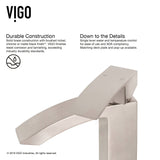 VIGO Satro Single Handle Single Hole Bathroom Sink Faucet, WaterSense Certified, Brushed Nickel image 5