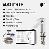 VIGO Satro Single Handle Single Hole Bathroom Sink Faucet, WaterSense Certified, Brushed Nickel image 6