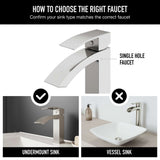 VIGO Satro Single Handle Single Hole Bathroom Sink Faucet, WaterSense Certified, Brushed Nickel image 7