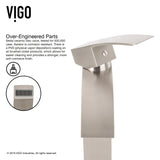 VIGO Satro Single Handle Single Hole Bathroom Sink Faucet, WaterSense Certified, Brushed Nickel image 8