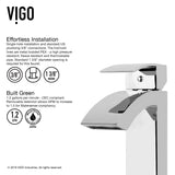 VIGO Satro Single Handle Single Hole Bathroom Sink Faucet, WaterSense Certified, Chrome image 7