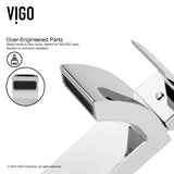VIGO Satro Single Handle Single Hole Bathroom Sink Faucet, WaterSense Certified, Chrome image 8