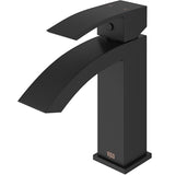VIGO Satro Single Handle Single Hole Bathroom Sink Faucet, WaterSense Certified, Matte Black image 2