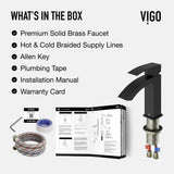 VIGO Satro Single Handle Single Hole Bathroom Sink Faucet, WaterSense Certified, Matte Black image 5