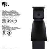VIGO Satro Single Handle Single Hole Bathroom Sink Faucet, WaterSense Certified, Matte Black image 6