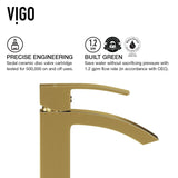 VIGO Satro Single Handle Single Hole Bathroom Sink Faucet, WaterSense Certified, Matte Gold image 7