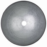 VIGO Simply Glass Round Vessel Bathroom Sink/Basin with Deep Bowl, Gray image 2