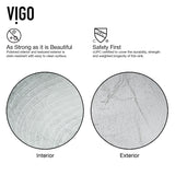 VIGO Simply Glass Round Vessel Bathroom Sink/Basin with Deep Bowl, Gray image 4