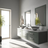 VIGO Simply Glass Round Vessel Bathroom Sink/Basin with Deep Bowl, Gray image 6