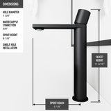 VIGO Sottile MatteShell Amber Bathroom Sink/Basin Set with Gotham Faucet and Glass Vessel image 5