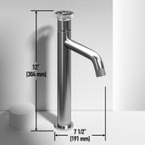 VIGO Sottile MatteShell Matte Black Bathroom Sink/Basin Set with Cass Faucet and Glass Rectangular Vessel image 7