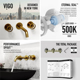 VIGO Sottile MatteShell Matte Black Bathroom Sink/Basin Set with Cass Wall Mount Faucet and Glass Rectangular Vessel image 7