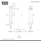 VIGO Sottile MatteShell Matte Black Bathroom Sink/Basin Set with Niko Faucet and Glass Rectangular Vessel image 6