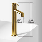 VIGO Sottile MatteShell Matte Black Bathroom Sink/Basin Set with Sterling Faucet and Glass Rectangular Vessel image 5