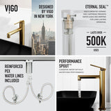 VIGO Sottile MatteShell Matte Black Bathroom Sink/Basin Set with Sterling Faucet and Glass Rectangular Vessel image 6