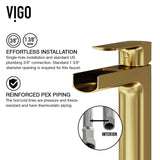 VIGO Sottile MatteShell White Bathroom Sink/Basin Set with Amada Faucet and Glass Rectangular Vessel image 4