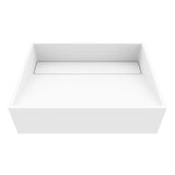 VIGO Starr Modern MatteStone 17x13-in Deep White Bathroom Sink/Basin with Rectangular Vessel