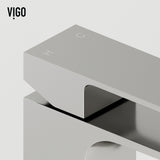 VIGO Tarragona Gothic ConcretoStone Grey Bathroom Sink/Basin Set with Dunn Faucet and Rectangular Vessel image 6