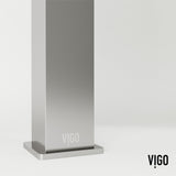 VIGO Tarragona Gothic ConcretoStone Grey Bathroom Sink/Basin Set with Dunn Faucet and Rectangular Vessel image 7